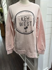 U S Vintage Key West Florida Pink Sweatshirt Sz Med.