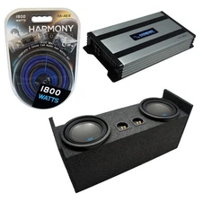 Fits 87-06 Jeep Wrangler YJ TJ Alpine S-W10D2 Dual 10" Sub Box & HA-A800.1 Amp