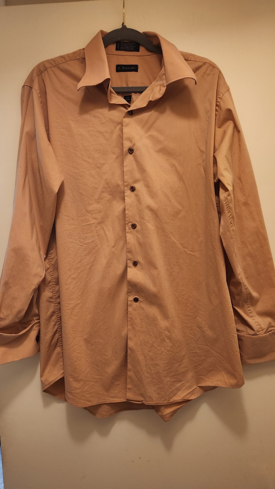 J. Ferrar Men's Cotton Striped Button-Down Shirt Size 17/32-33
