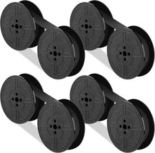 4 Pairs Universal Typewriter Ribbon, Black Twin Spool Typewriter Ink Ribbon, Twi