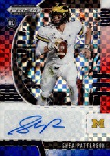 2020 Panini Prizm Draft Picks #138 Shea Patterson Prizms Red White and Blue #/99