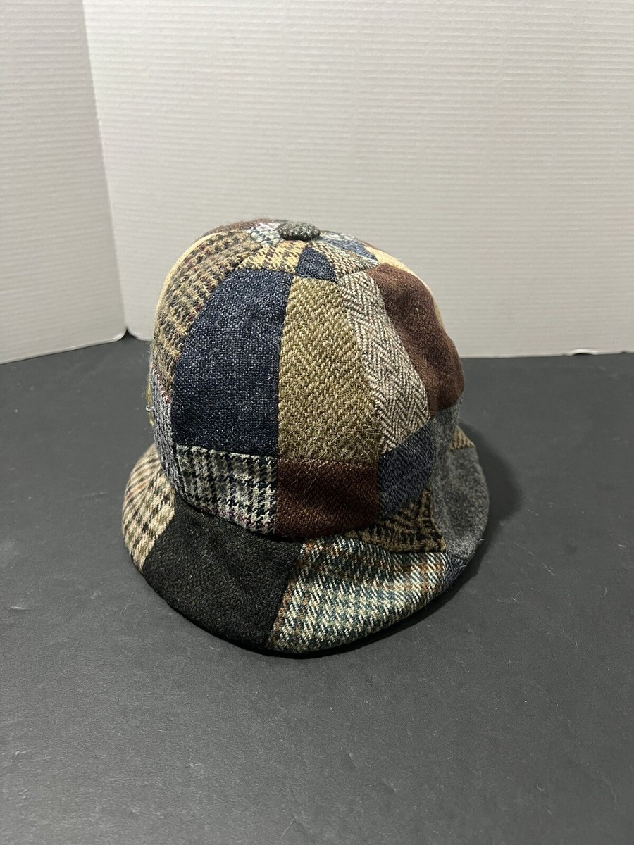 Hanna Hats Wool Irish Tweed Patchwork Walking Bucket Hat Cap Size