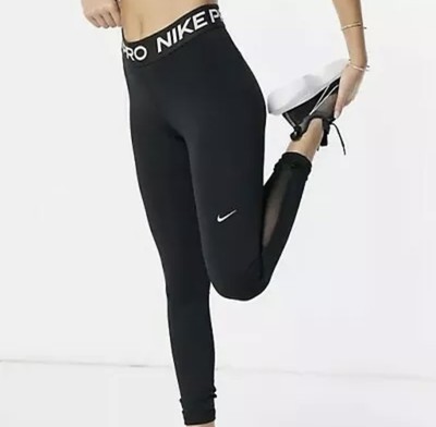 Women's Nike Pro 365 High Rise Tights Black White Size XXS DA0483-013 7/8  Length 194954834894 | eBay