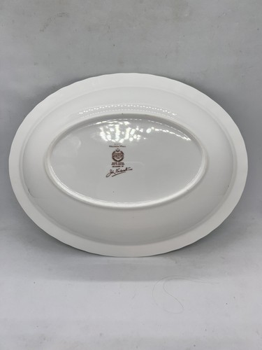 Minton Haddon Hall 11” Chintz w Green Trim Oval Vegetable Serving Bowl B-1451 - Picture 2 of 8