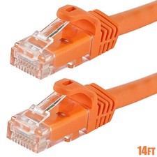 14FT CAT6 RJ-45 Ethernet LAN Network Patch Cable UTP Copper Wire 24AWG Orange