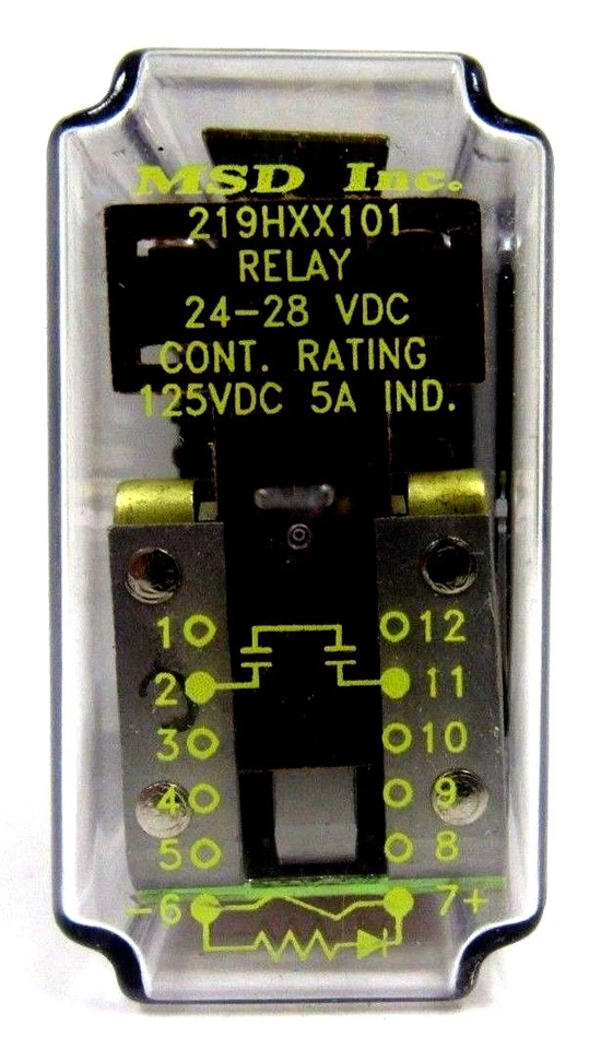 NEW MSD 219HXX101 RELAY 24-28VDC  - Image 2 of 3