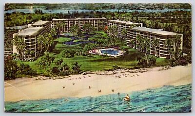 Vintage Postcard Artist Rendering Gulf & Bay Club Sarasota Florida FL G9