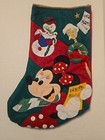 Disney Store Minnie Mouse It's A Small World Large Felt Christmas Stocking 1994
