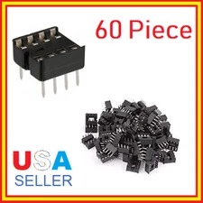 60pcs Solder Type 8PIN DIP Integrated Circuit IC Dual In-Line Sockets Adaptor