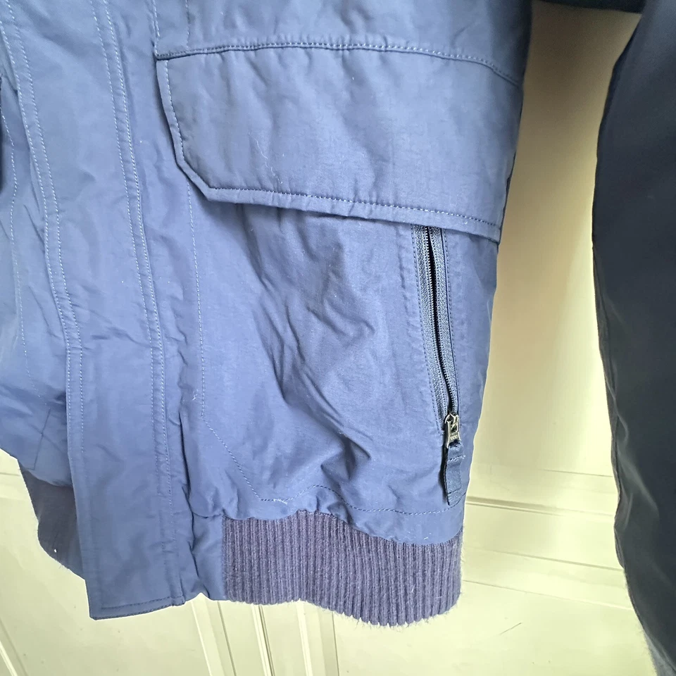 Chaqueta North Face Down Abrigo con Capucha Niños 14-16 Niña o Niño Azul Marino 550 Dryv Foto 4 de 4