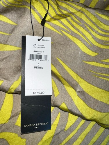 Banana Republic Tie Back Halter Printed Maxi Dress Size Petite0 RT $150 - Picture 8 of 8