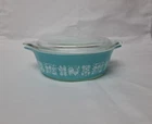 Turquoise Amish Butterprint 1 Pint Covered PYREX Vintage Casserole Dish 471 NICE