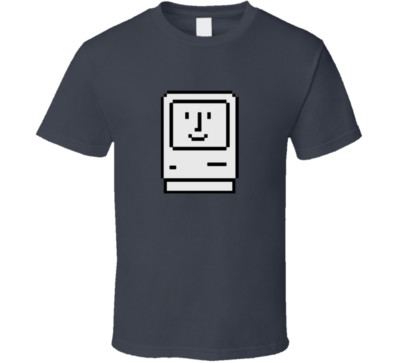 Happy Mac Computer Icon Internet Retro T-Shirt Tee Gift New