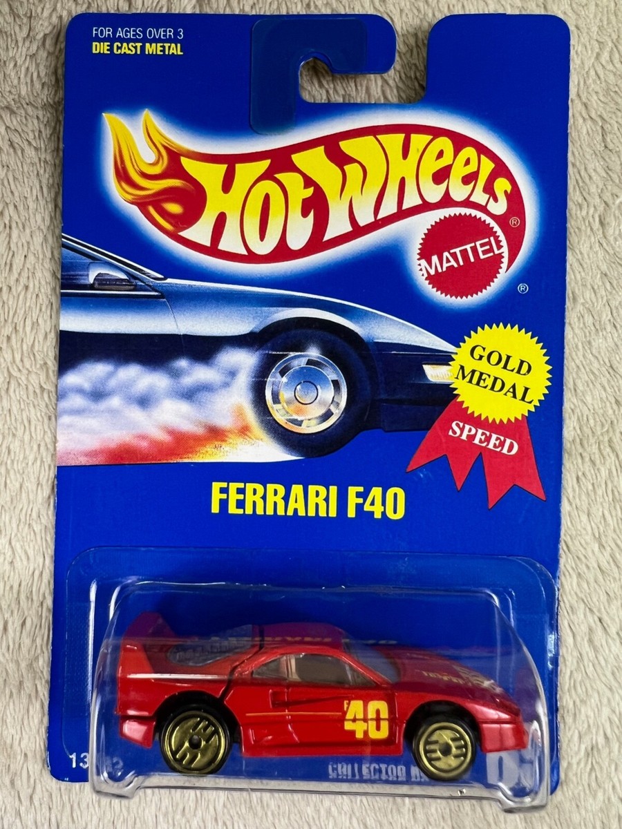 🇮🇹🇮🇹1991 Hot Wheels Ferrari F40 Red #69 Gold Medal Speed