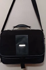 Kenneth Cole Reaction 16.5"  Messenger Portfolio Laptop Briefcase Black W/Handle