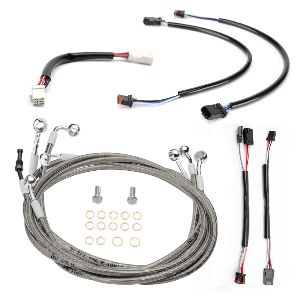 Kit de cable extendido Touring para Harley Street Glide 2017-2020 con ABS de 14"" Foto 2 de 4