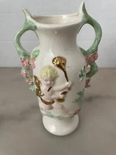 Vintage1955 Double Handled Vase Overlay with Cherub 3D