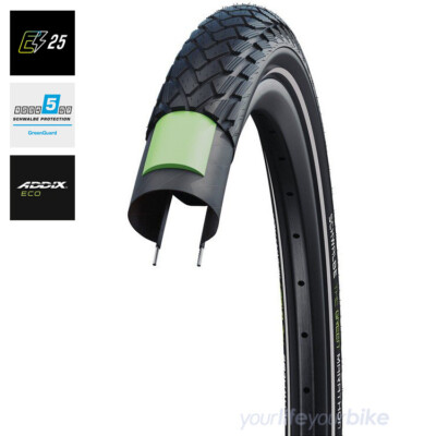 SCHWALBE GREEN MARATHON 28'' REIFEN 1.0'' 25mm REFLEX 25-622 TREKKING FAHRRAD 700C