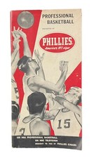 Vintage 1957 NBA Basketball Phillies Cigars Advertising Guide Booklet Old Early