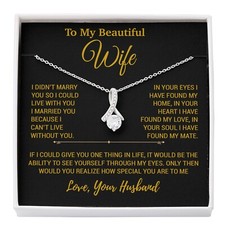 To My Wife Necklace, Christmas Gifts For Women, Anniversary Gift For Wife
