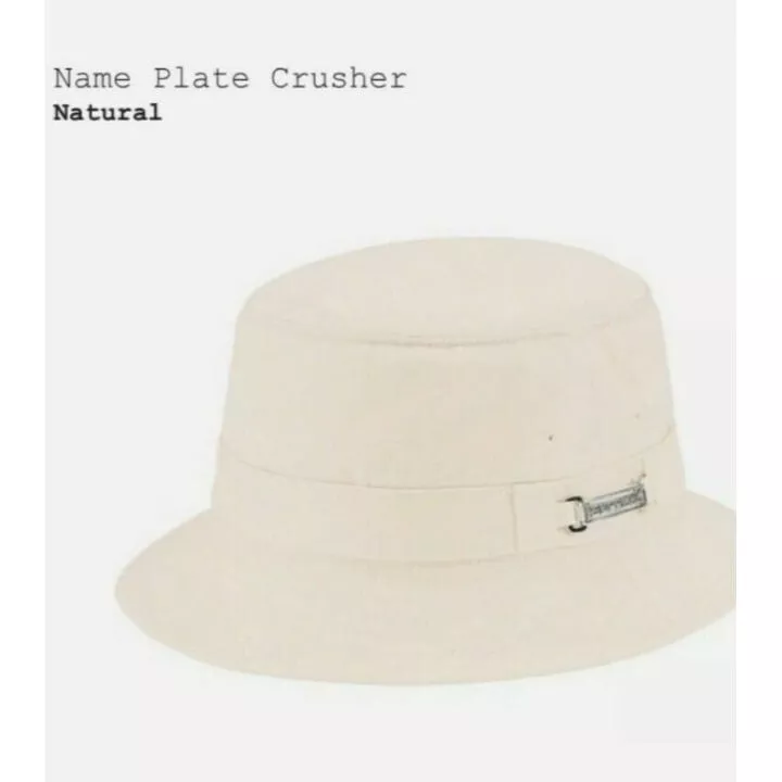 Chapeau concasseur plaque nominative SUPREME 20SS NATUREL M/L neuf