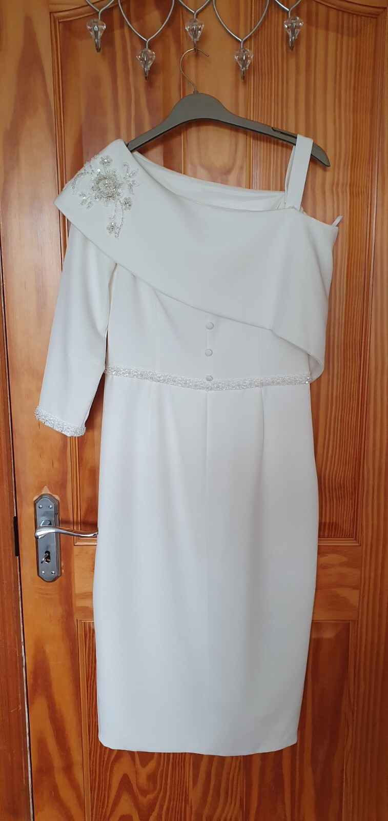 Mother of the Bride Dress, Shoes  Clutch bag  In Silver & Handmade Hatinator. image 2