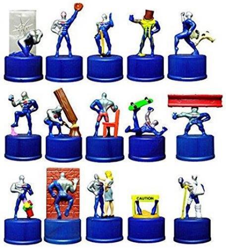 Pepsiman Bottle Cap Collection Figures Accident Pain Full set of 15