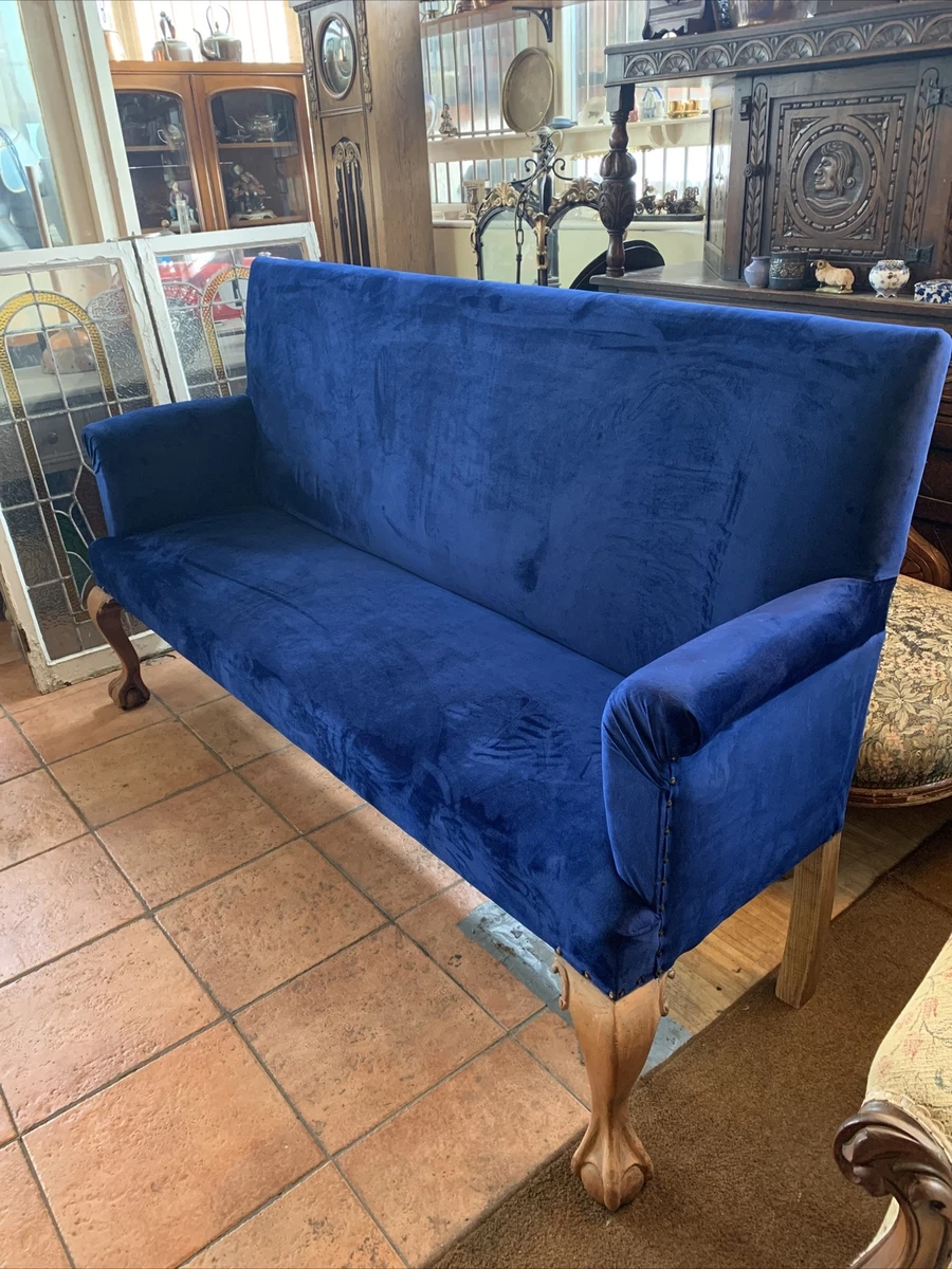 Blue victorian sofa deals