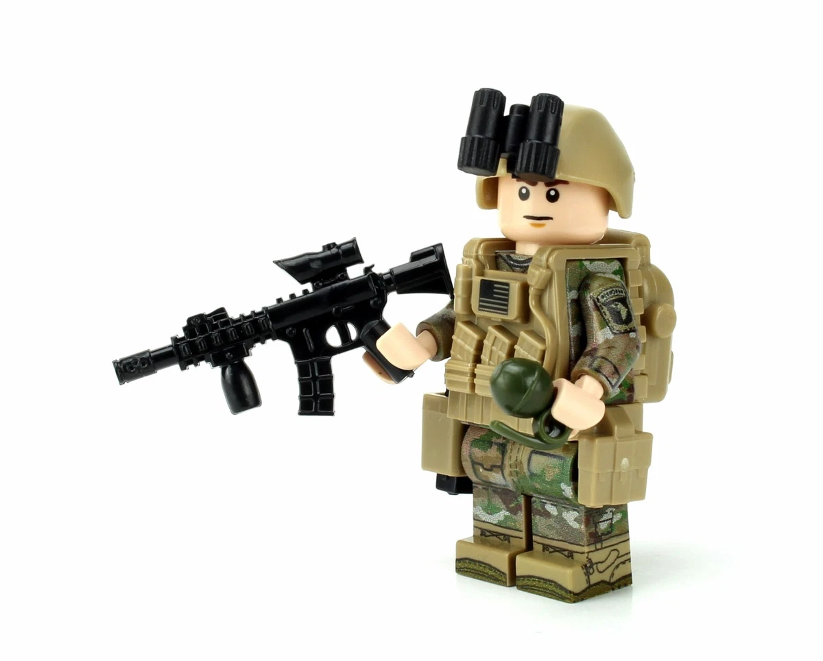 Army OCP 101st Airborne Soldier Made With Real LEGO® Minifigure