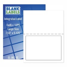 500 FedEx Shipping Labels.  Label with Tear off Receipt. Laser Ink Jet 5327 5127