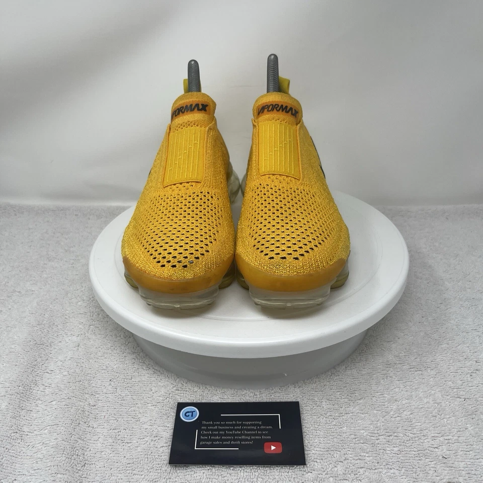 Nike Air Vapormax Flyknit Moc 2 University Dorado Negro AJ6599-700 Mujer Talla 6 Foto 2 de 4