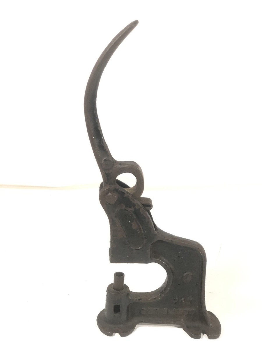USA Antique Cast Iron 鋳物Hand Rivetヴィンテージ Antique Cast Iron REX #27 Hand Rivet Riveter Press Punch