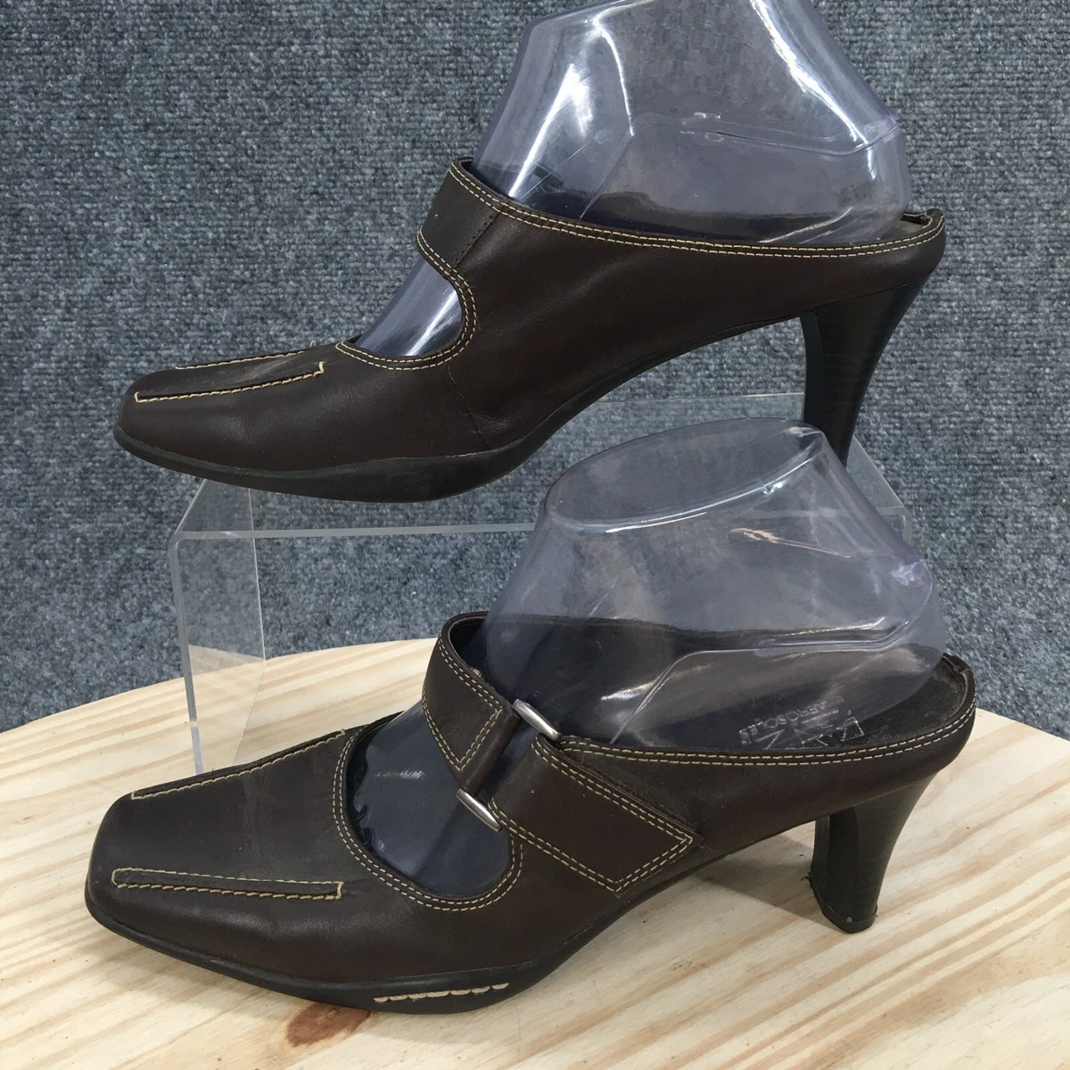 Aerosoles A2 Heels Womens 8 M Two Beauty Mules Pump Brown Leather