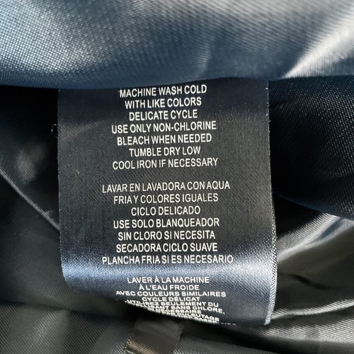 Tommy Hilfiger Hooded Wind Resistant Puffer Jacket Sz M Navy Blue White $250 - Picture 8 of 12