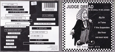 Judge Dread   And So Shall Ye Be Judged CD Dressed To Kill  near mint