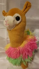 Brown Llama with Fluorescent Colors 8 inch Plush Used Colorful