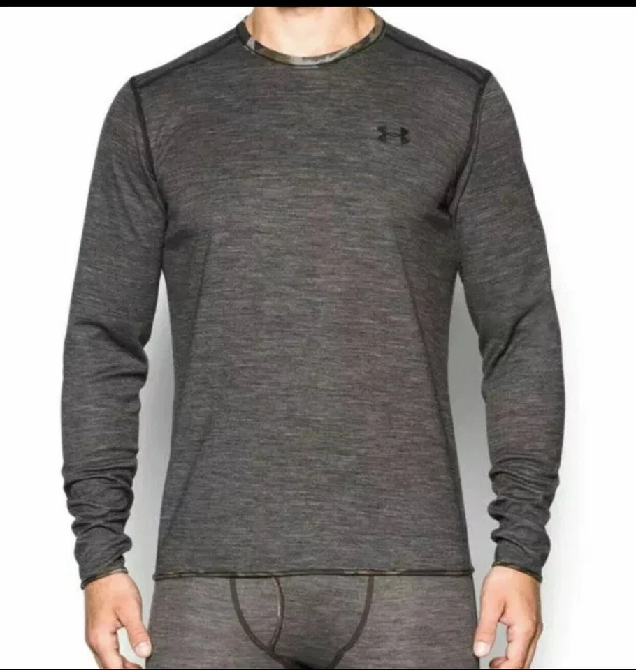 Under Armour Mid Season Reversible Wool Base Crew Shirt Sz XXL - Image 3 of 4