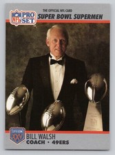 Pro Set Super Bowl Bill Walsh 31 1990 Xxv Silver Anniversary Football 49ers 1990