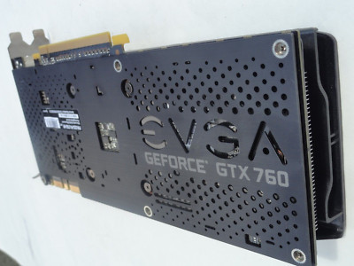 Backplated EVGA NVIDIA GeForce GTX 760 SC 2GB Video Graphics Card 02G-P4-3765-KR
