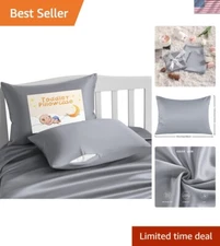 Silky Soft Toddler Pillowcases 13x18 with Hidden Zipper - 2 Pack for Kids