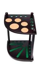 8 Pool Cue Rack - Billiard Cue Stick - Mahogany Finish Floor Cue Rack FREE SHIP