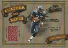 2003 Absolute Memorabilia Leather and Laces #LL5 Shaun Alexander/500