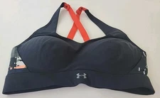 Under Armour Sports Bra Women's Black Training Workout Size MD.