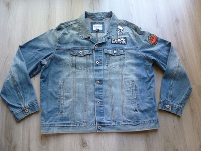 Goodfellow Co Denim Trucker Jacket Mens 2XL Blue Star Wars Patches NWT