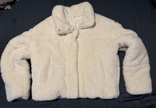 Alo Yoga Sherpa Snow Angel Jacket Coat Size Large White/Ivory