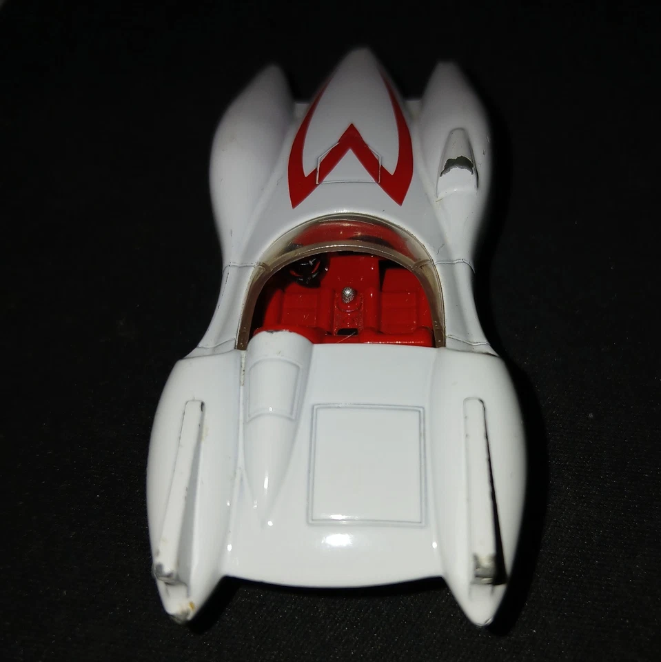 JADE 2008 MACH 5 WHITE/RED DIECAST SPEED RACER #91854 W/#5-GREAT USED - Image 4 of 4