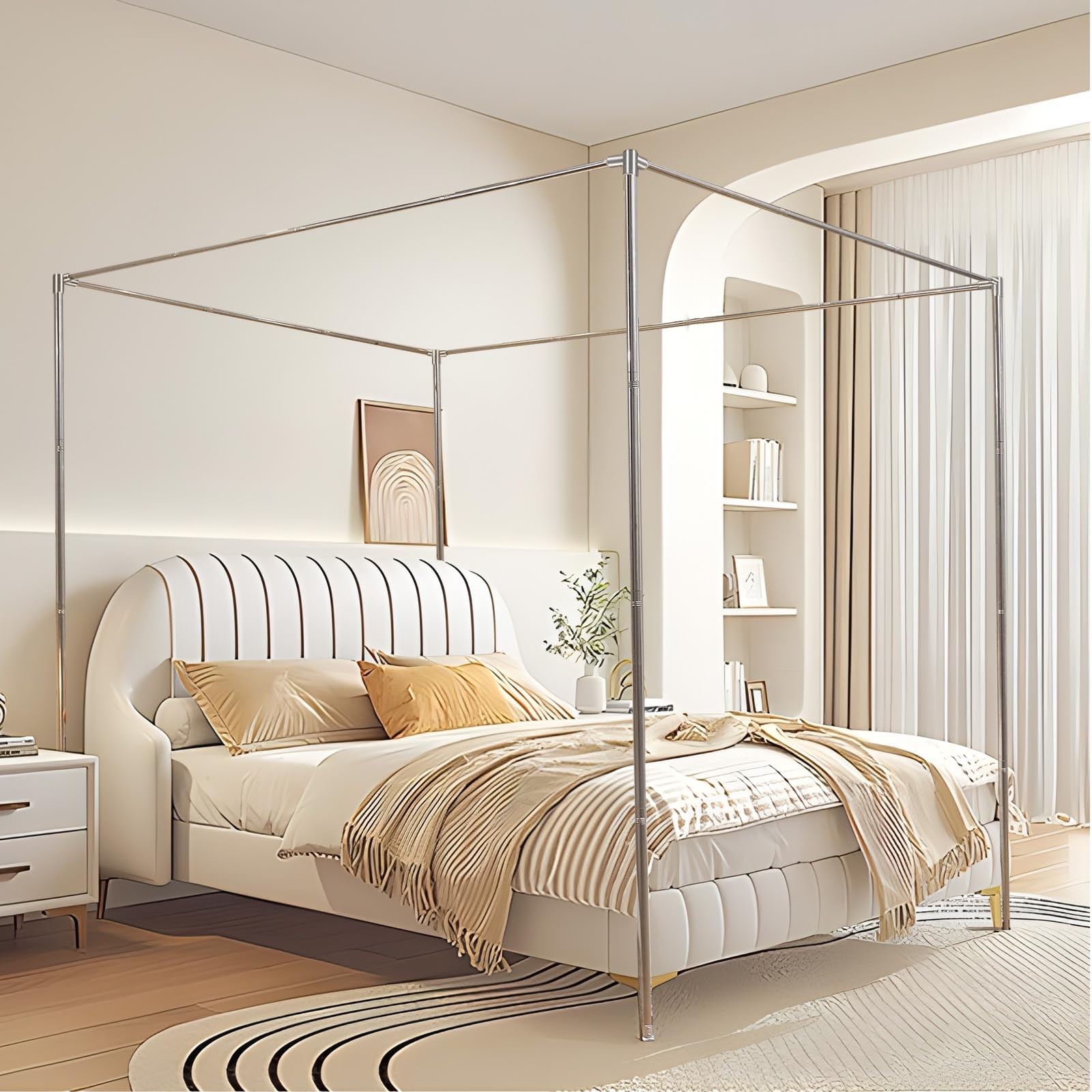 Bed Frame Full Size, Thicken Metal Frame With 4 Corner...