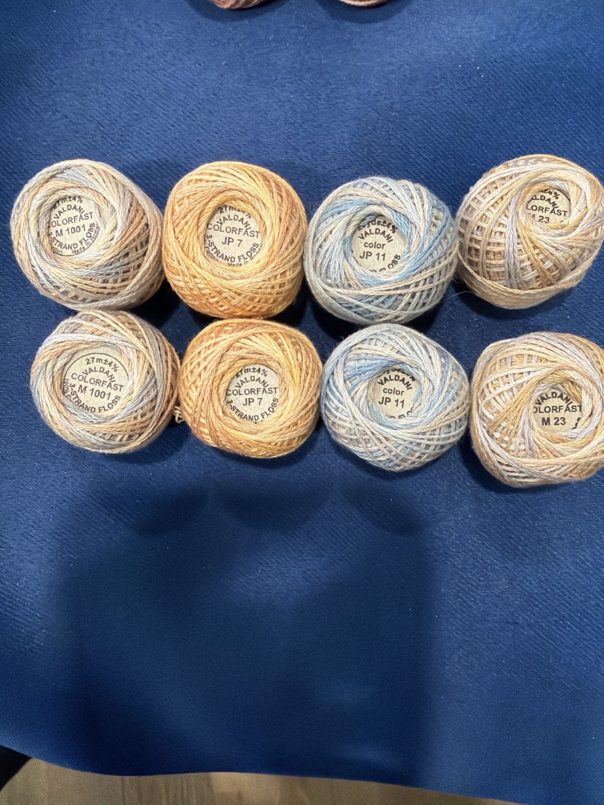 Coastal Honey Pastels Valdani Pearl Cotton Thread Balls Lot 