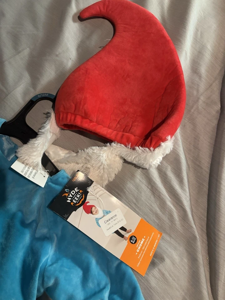 NUEVO 6-12 Meses Hyde & Eek Infantil Gnomo o Papá Pitufo Disfraz de Halloween. Foto 3 de 4