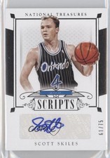2014-15 Panini National Treasures Scripts 61/75 Scott Skiles #SC-SS Auto 0p5